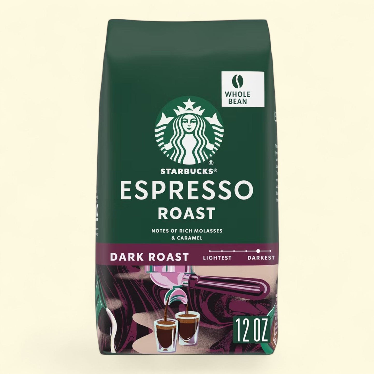 Starbucks Espresso Roast Whole Bean Coffee, 12oz