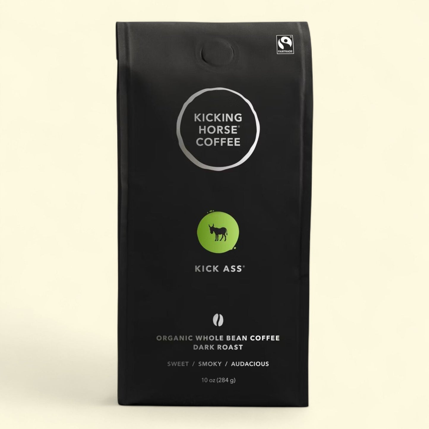 Kicking Horse Coffee Kick Ass Dark Roast Whole Bean Coffee, 10oz