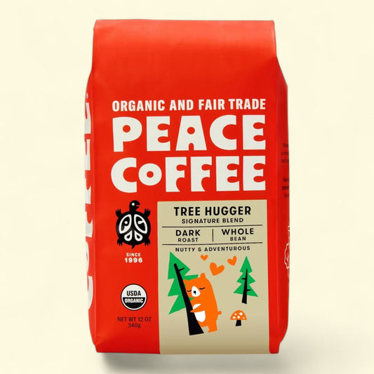 Peace Coffee Tree Hugger Whole Bean Coffee, 12oz