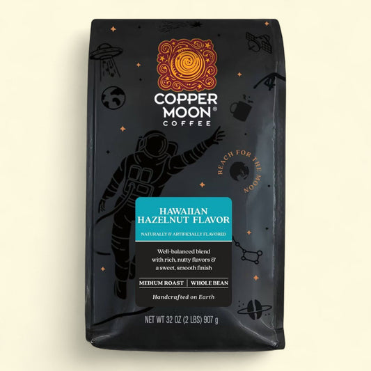 Copper Moon Hawaiian Hazelnut Blend Whole Bean Coffee, 32oz