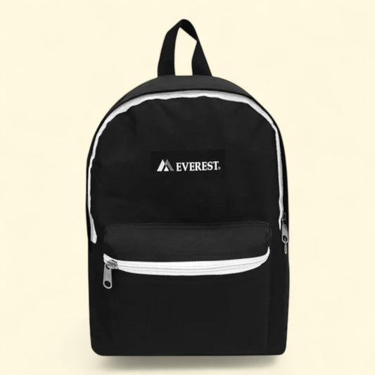 Everest Basic Backpack, 15" Black/White