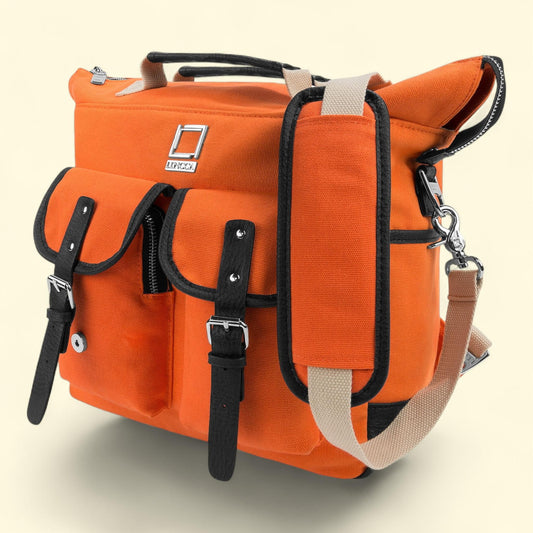 Versatile Canvas Backpack, Unisex Square Design, School, Travel, Daily Use