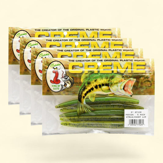 Leurre Creme Lure Soft Stick pour le bar, lot de 3, paquet de 4