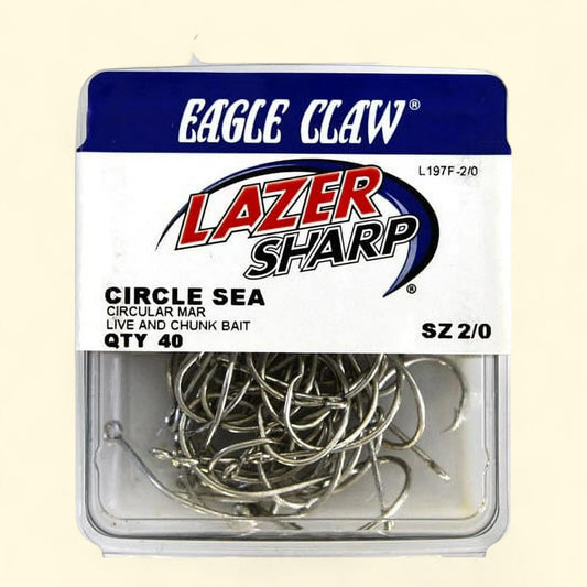 Hameçon Lazer Sharp Circle Offset, taille 2/0, lot de 40