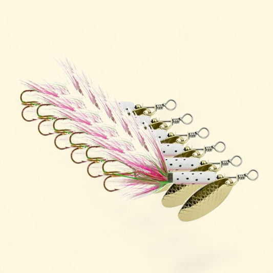 Leurre « Ready 2 Fish » de type « inline spinner », lot de 6