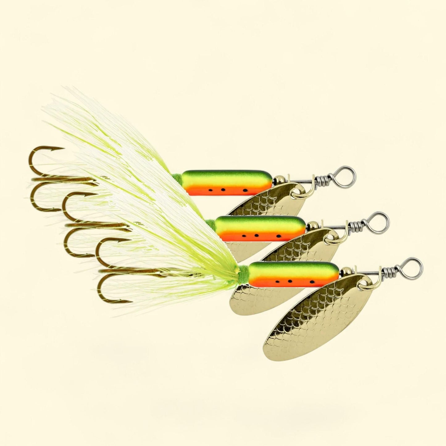 Ready2Fish Inline Spinner Lure, Firetiger, 3 pack