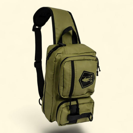 Kit de pêche « Pond Prowler Sling » avec boîte à appâts Mystery, vert