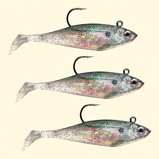 Leurre de pêche Storm WildEye Swim Shad 3 pouces, 1/4 oz, lot de 3
