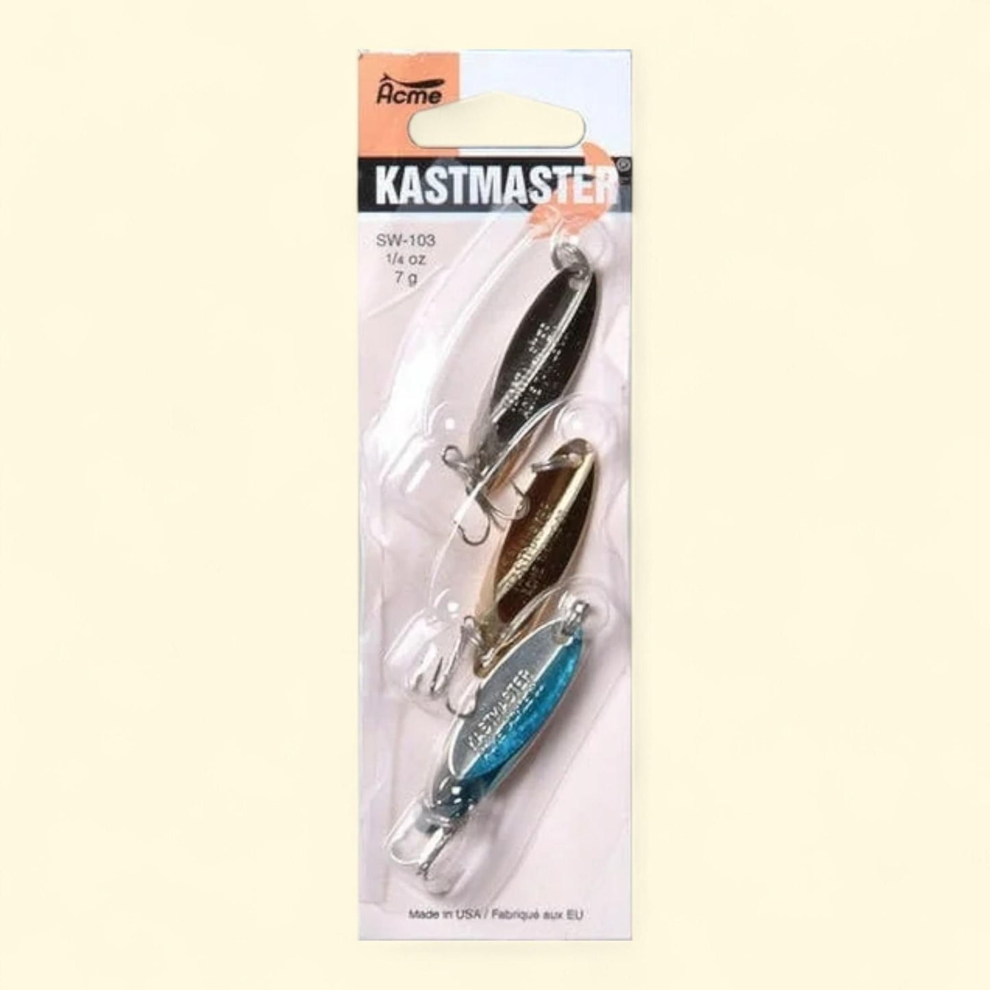 Lèches de pêche Acme Tackle Kastmaster, lot de 3, 7 g