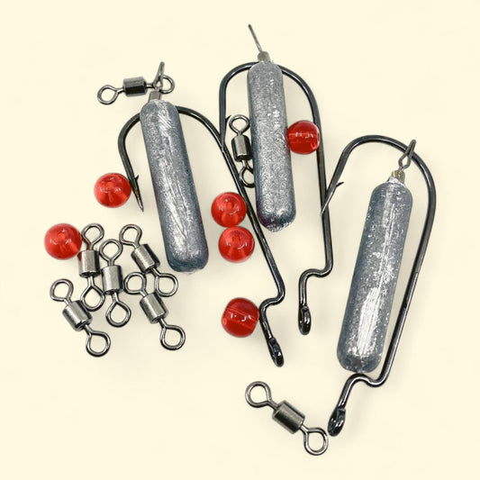 Kit d'hameçons Mustad pour montage Carolina, tailles assorties