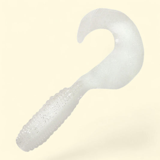 Kalins Lunker Grub, 12,7 cm, lot de 10, White Ice