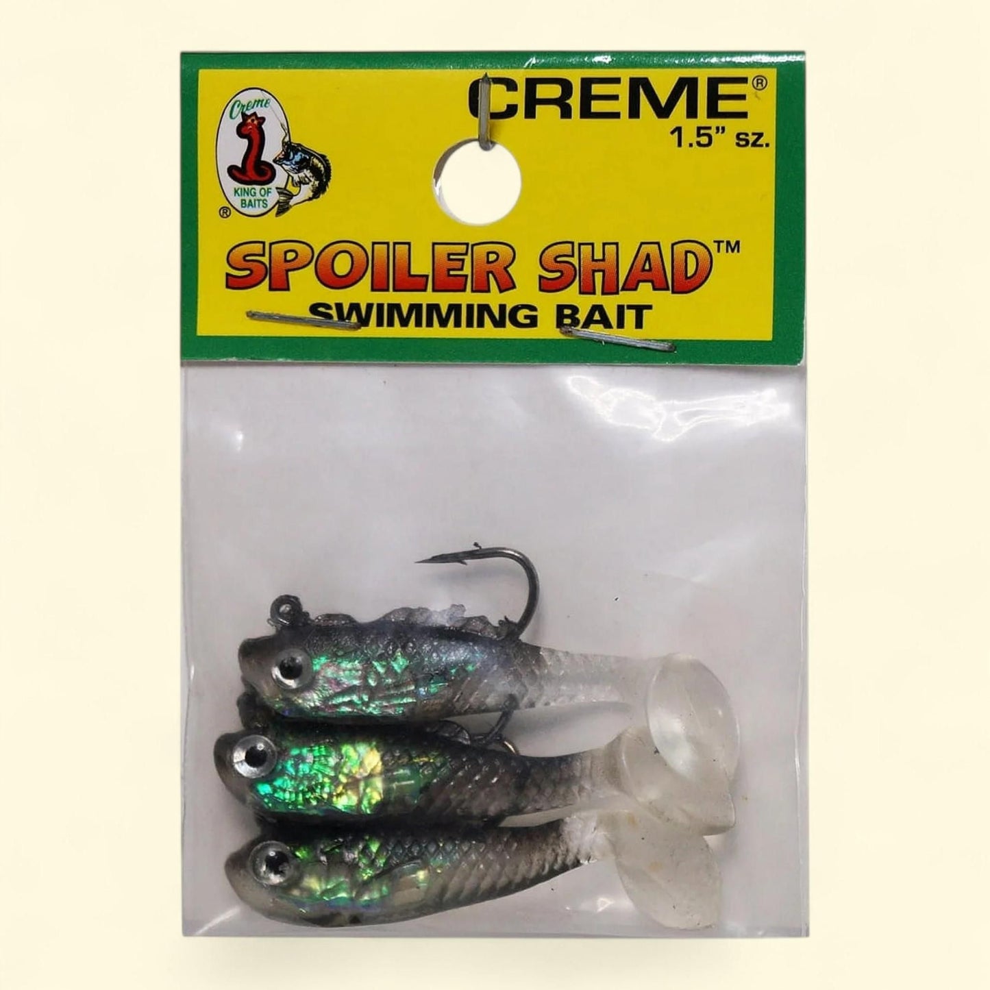 Leurre de nage Creme Spoiler Shad, 3,8 cm, lot de 4