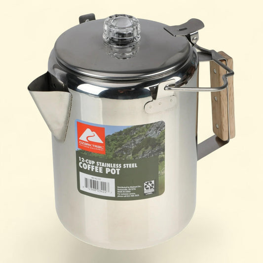 Ozark Trail Stainless Steel Percolator, 12-cup