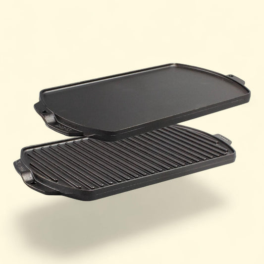 Lodge Cast Iron Reversible Grill/Griddle, Black, 16.75 Inch