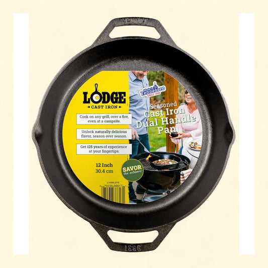 Lodge Cast Iron Seasoned 12" Dual Handle Pan