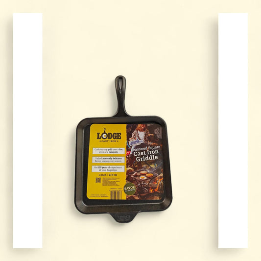 Lodge Cast Iron Savor the Outdoors Square Griddle, 11"