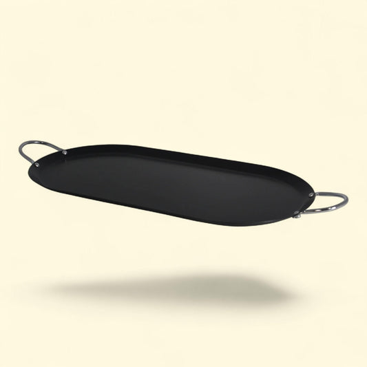 IMUSA Carbon Steel Nonstick Oval Comal, 17in, Black