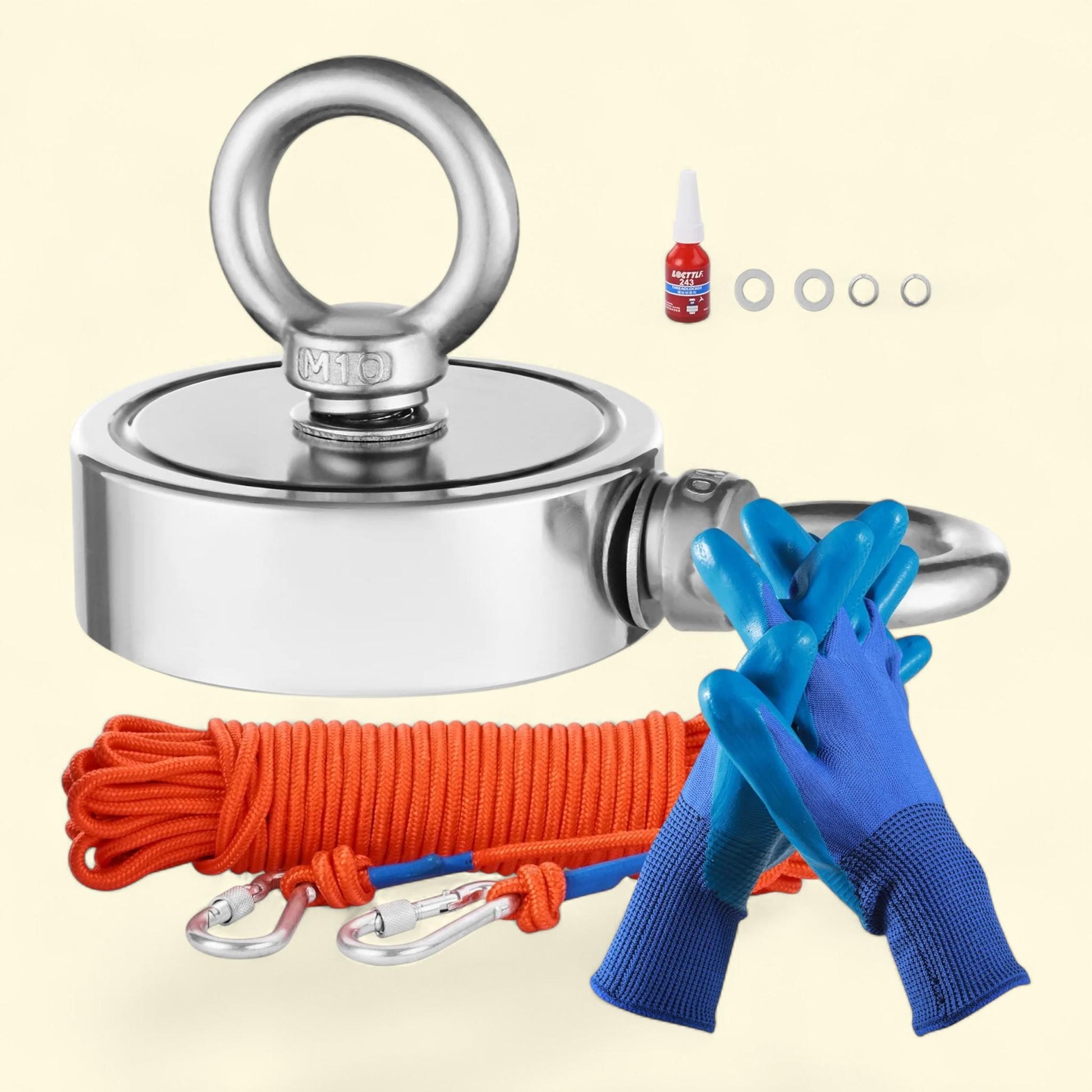 KFFKFF Magnetic Fishing Set, 1000 LBS/454 Kg, 5-Piece Kit — authentic US product shipped worldwide by Treatspree