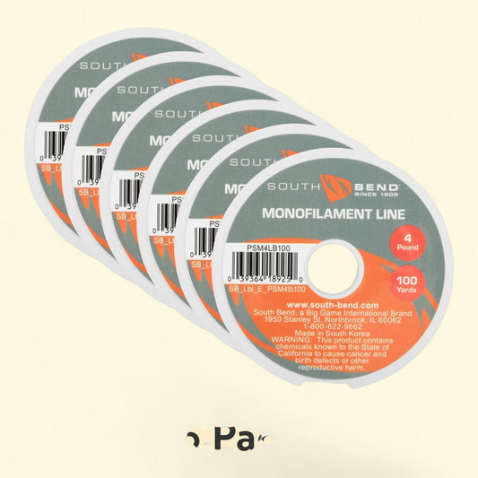 South Bend Pony Spool Mono Fishing Line, 4 lb, 100 yd