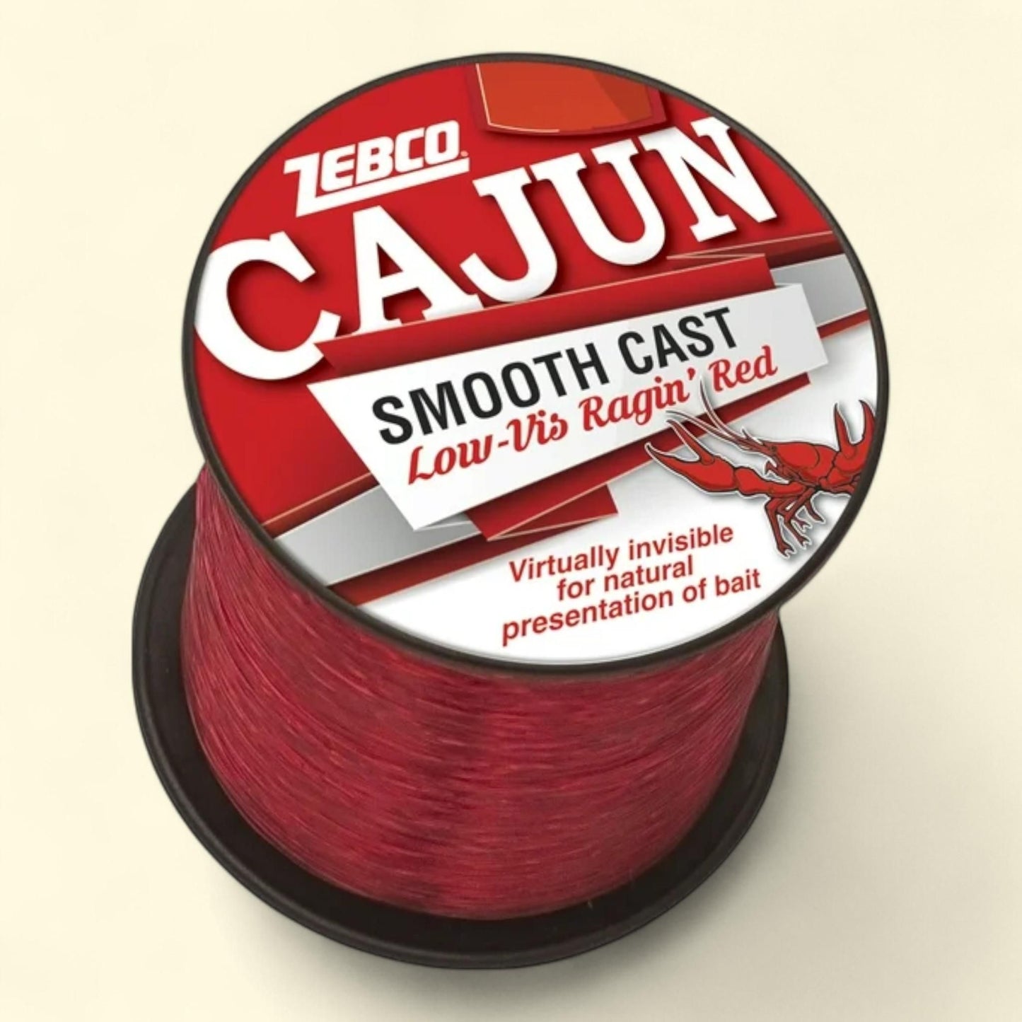 Zebco Cajun Line Smooth Cast Fishing Line, Low Vis Ragin' Red, 30 Pound Tested