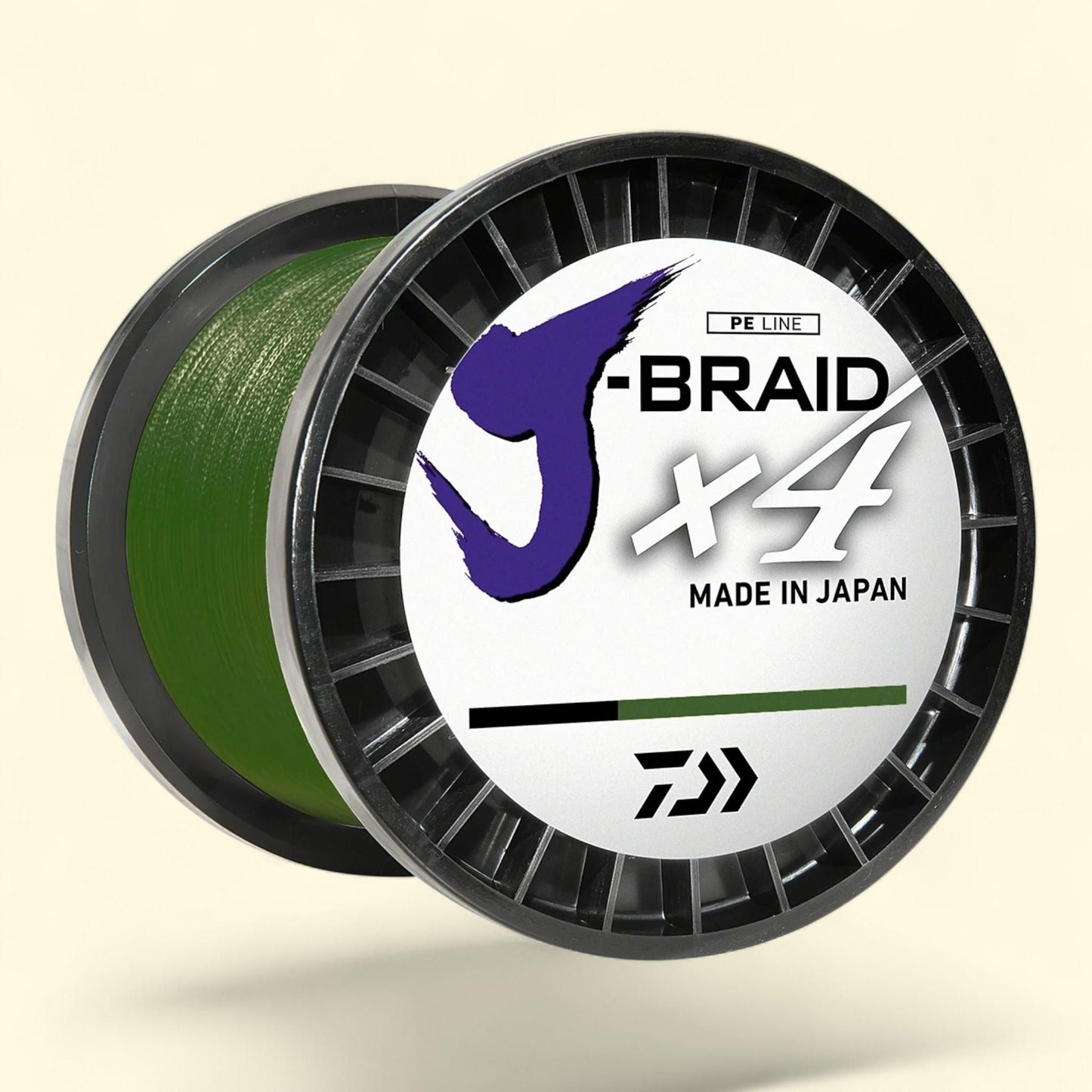 Daiwa J-Braid X4 Braided Fishing Line, 150 Yard - 10 lb, Dark Green