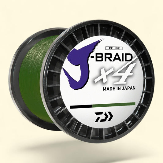 Daiwa J-Braid X4 Braided Fishing Line, 150 Yard - 10 lb, Dark Green