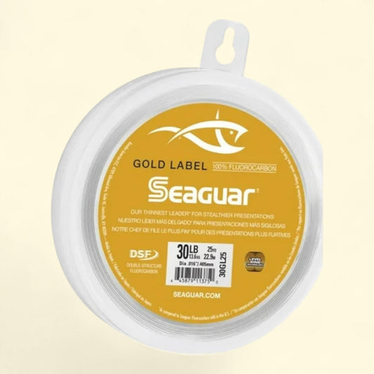 Seaguar Gold Label 100% Fluorocarbon Fishing Line, 30lbs, 25yds
