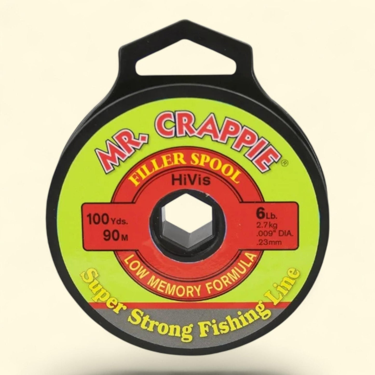 Mr. Crappie Hi Viz Monofilament Fishing Line, 6 Pound, 100 Yard Spool