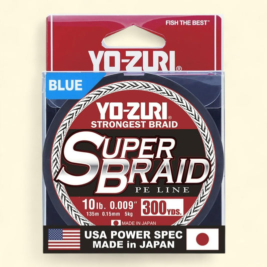 Yo-Zuri Super Braid, 300 yard Spool, Blue, 10 Pound Line