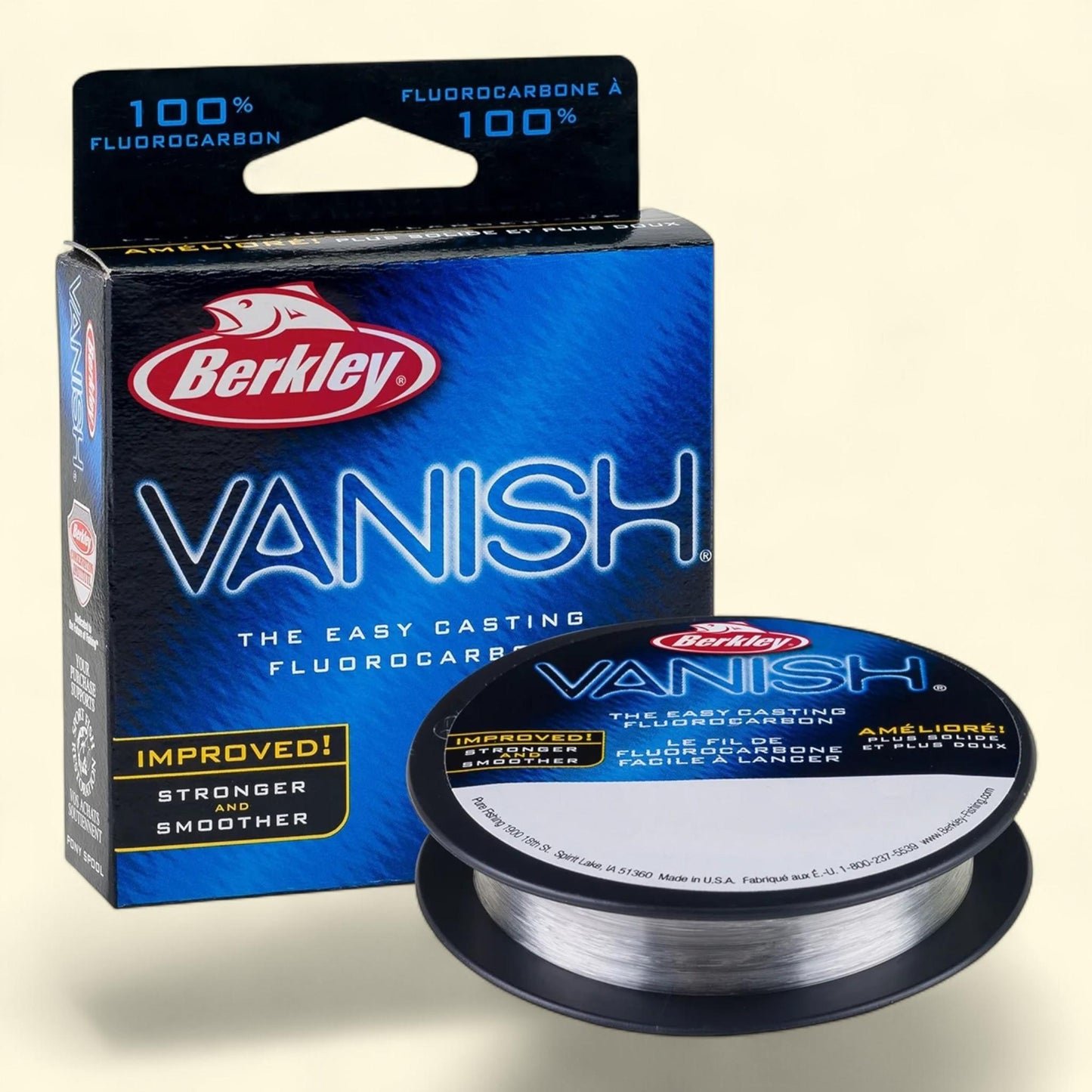 Berkley Vanish Fluorocarbon Fishing Line, 8 lb Test Strength, 110 yd