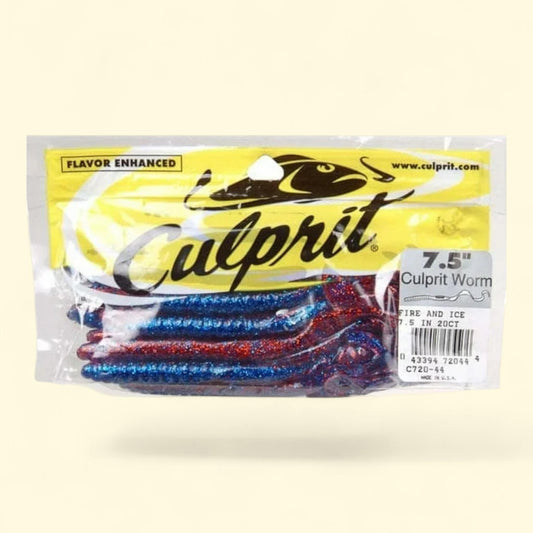 Culprit Original Worm Fire and Ice, 7.5", 18 Count