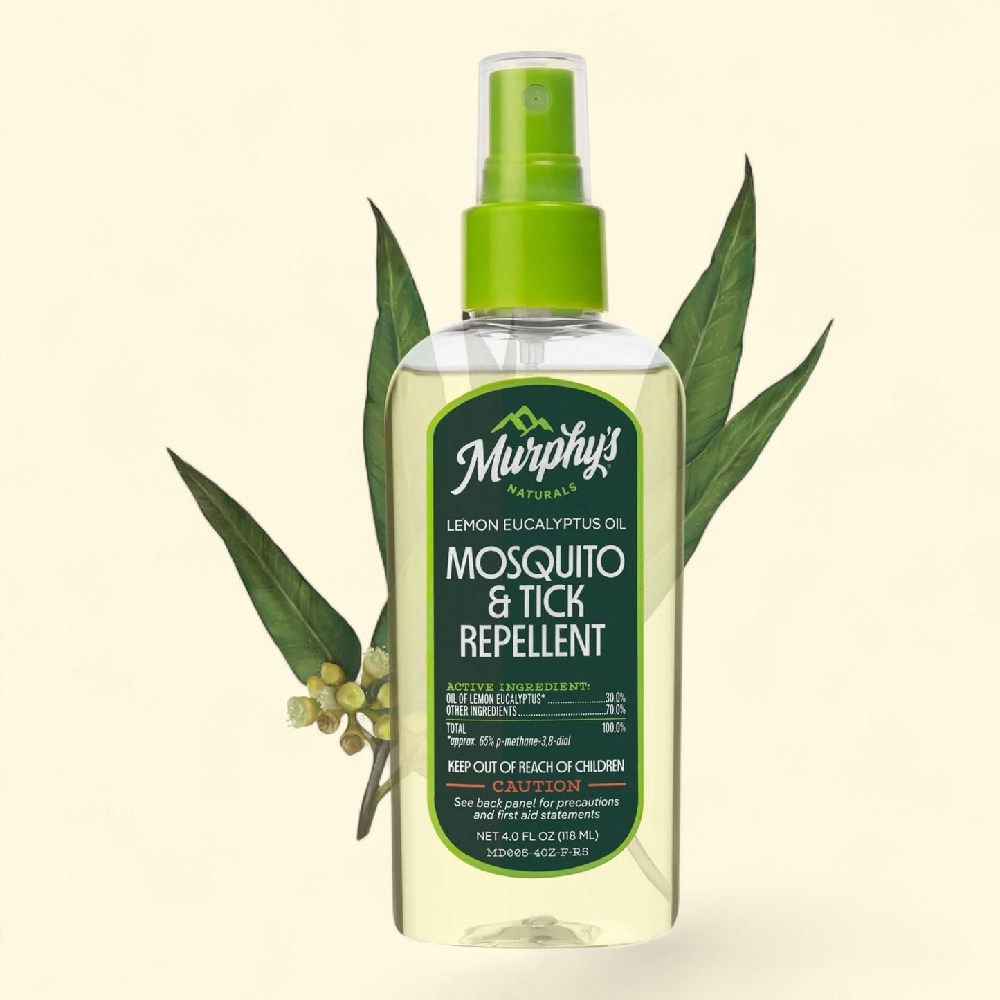 Murphy's Naturals Bug Repellent Spray, Oil of Lemon Eucalyptus, 4 Ounce Pump