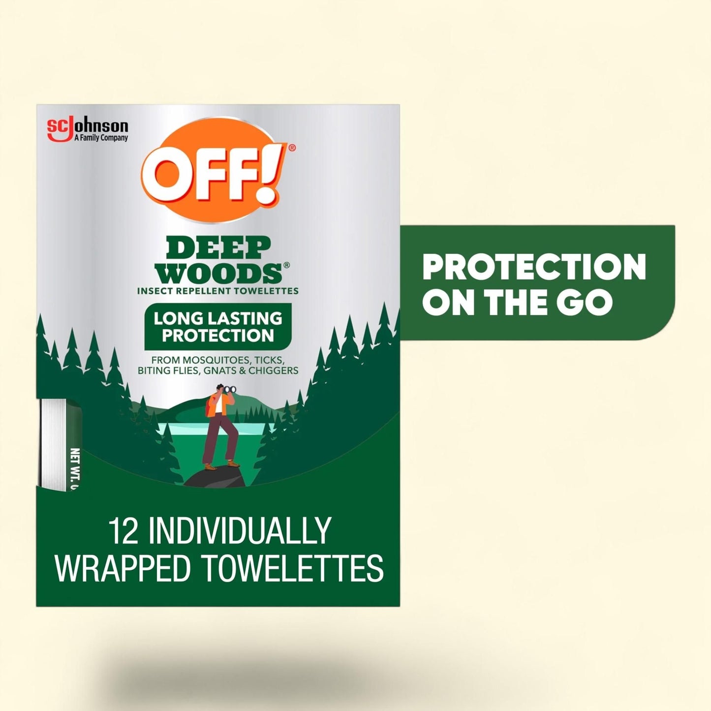 OFF! Deep Woods Insect Repellent Towelettes, 12 Count — authentic US product shipped worldwide by Treatspree