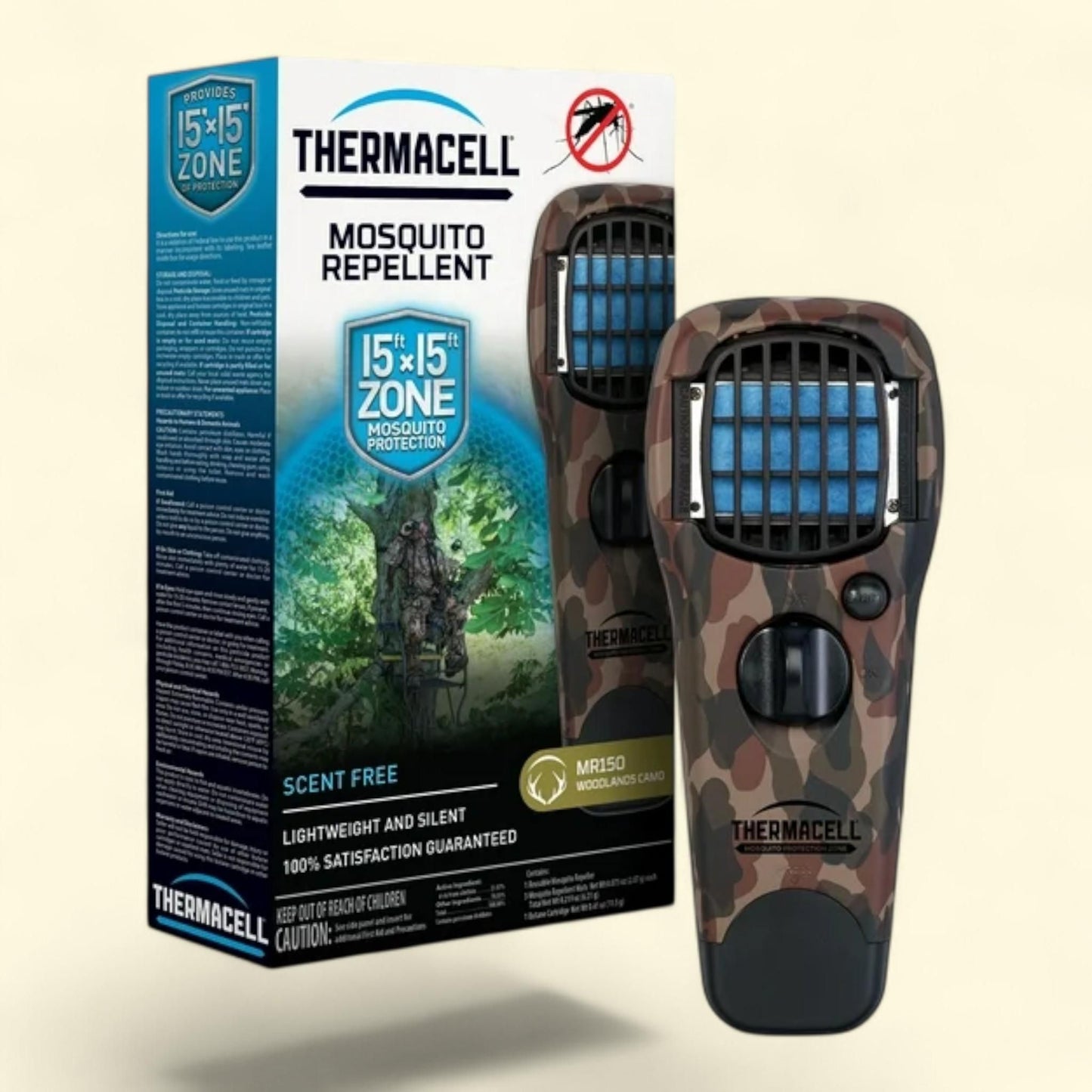 Thermacell Portable Mosquito Repeller, Woodland Camo, 12-Hr Protection