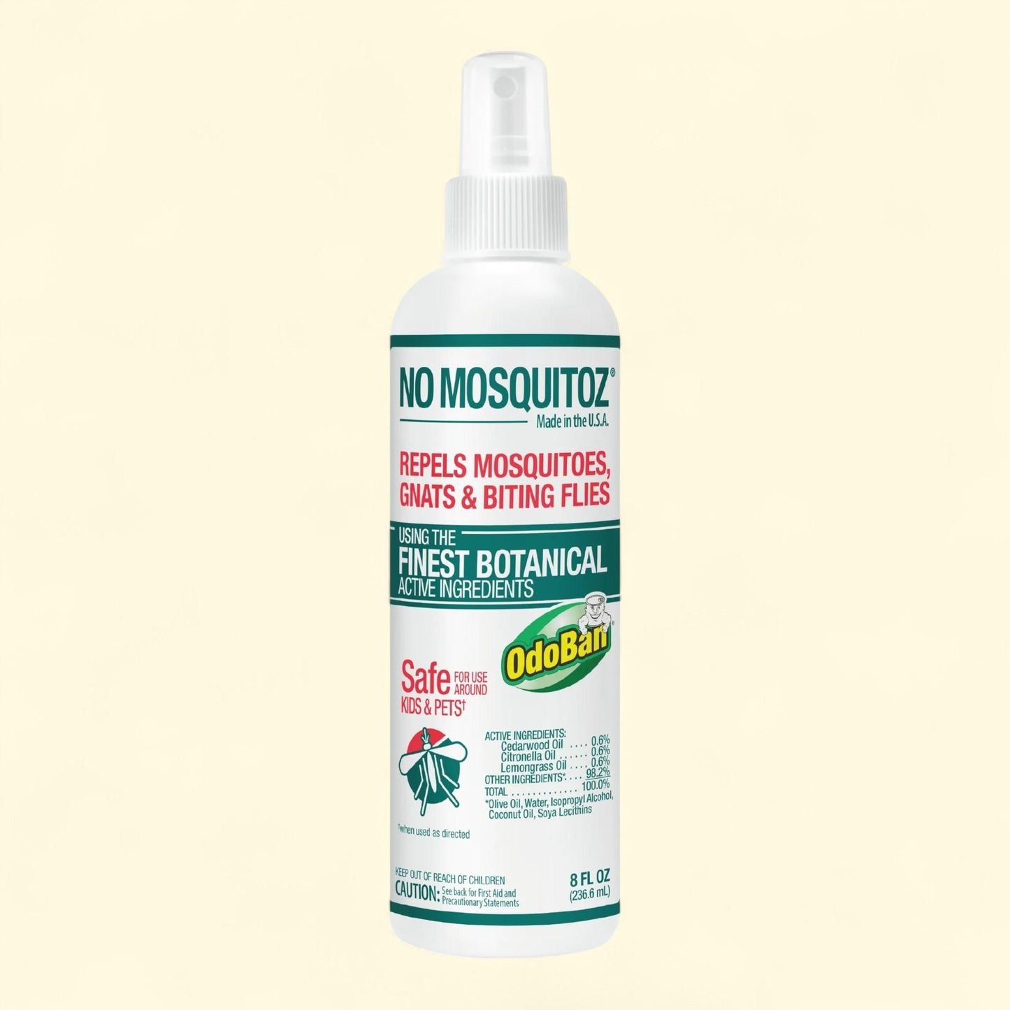 No Mosquitoz Bug Repellent, 8 Ounce Spray Bottle