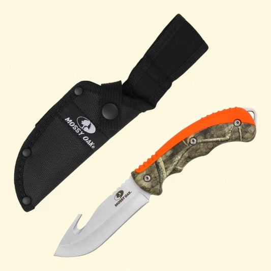 Mossy Oak Gut Hook Fixed Blade Knife, 9 inch