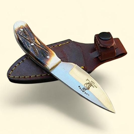 Bone Collector Skinning Knife, BC808 + Leather Sheath