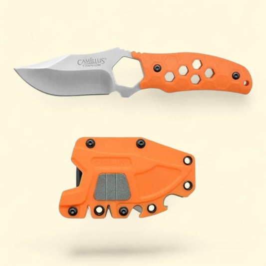 Camillus Comb Fixed Drop-Point Knife, 7.25"