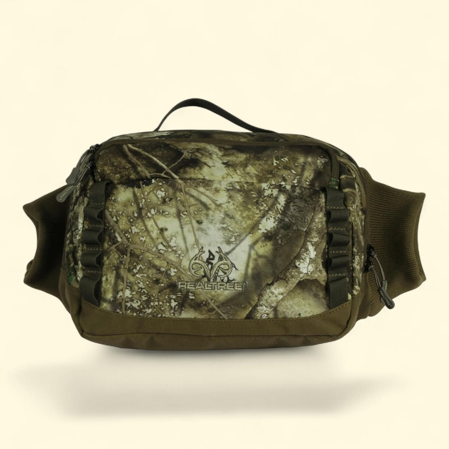 Realtree Hunting Waist pack Bag with Handwarmer Muff and Belt, APX, One Size