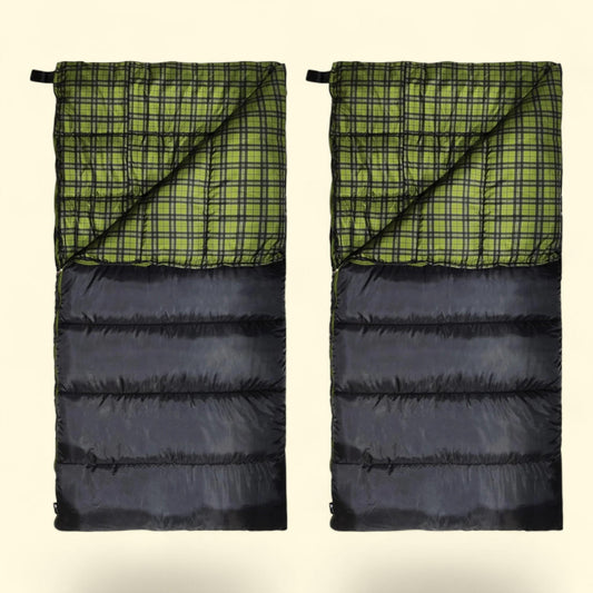 Ozark Trail Oversized Cool Weather Sleeping Bag, 2 pack, Gray, 30F