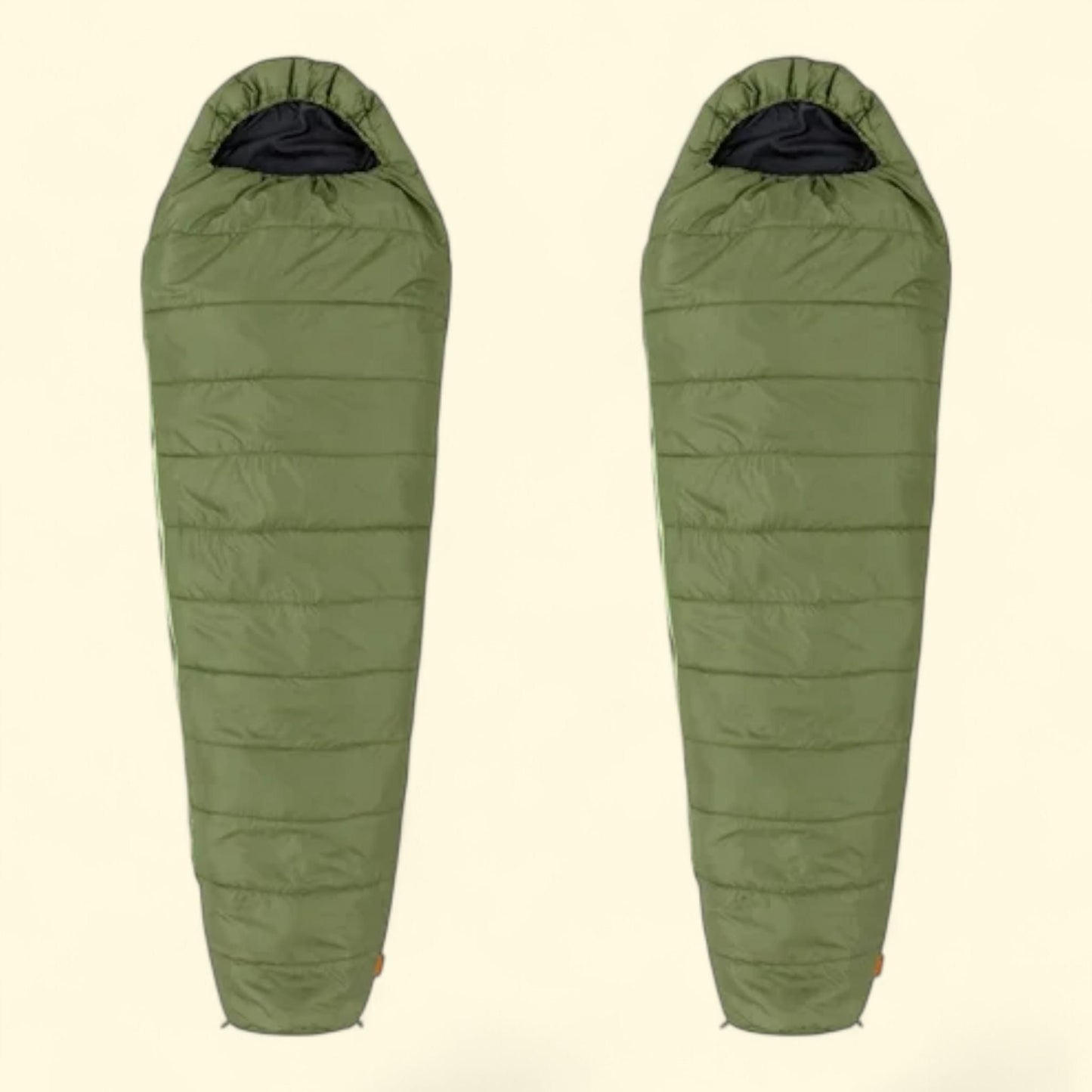 Ozark Trail Compact Mummy Adult Sleeping Bag, 2 pack, Green, 88.6'' x 31.5''