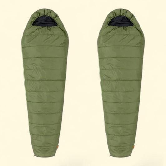 Ozark Trail Compact Mummy Adult Sleeping Bag, 2 pack, Green, 88.6'' x 31.5''