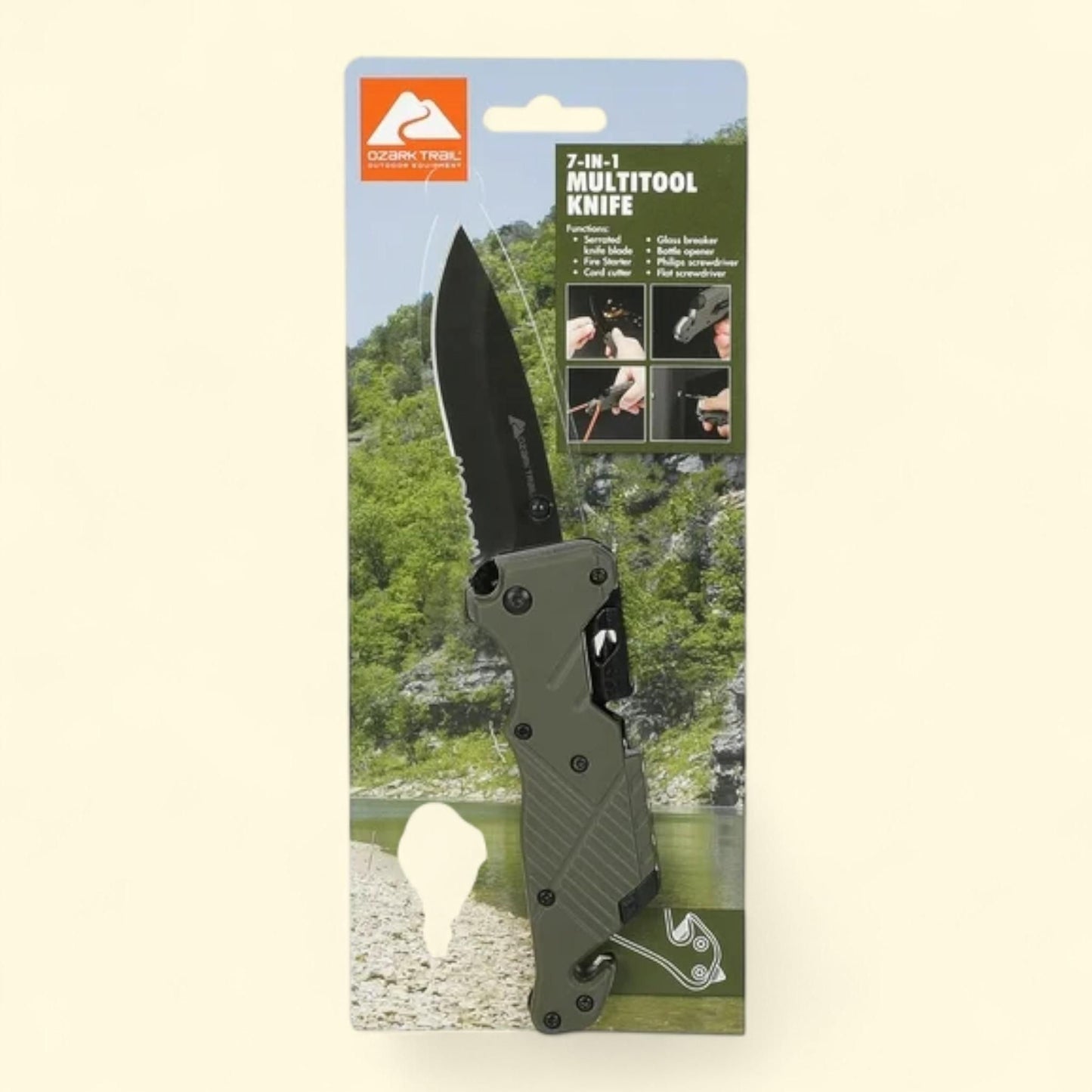 Ozark Trail Multi Tool, Knife with Screwdriver, Stainless Steel