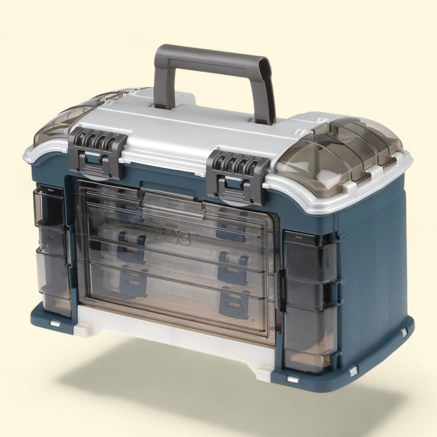 Plano Elite Angled Tackle System 3700, Blue and Silver