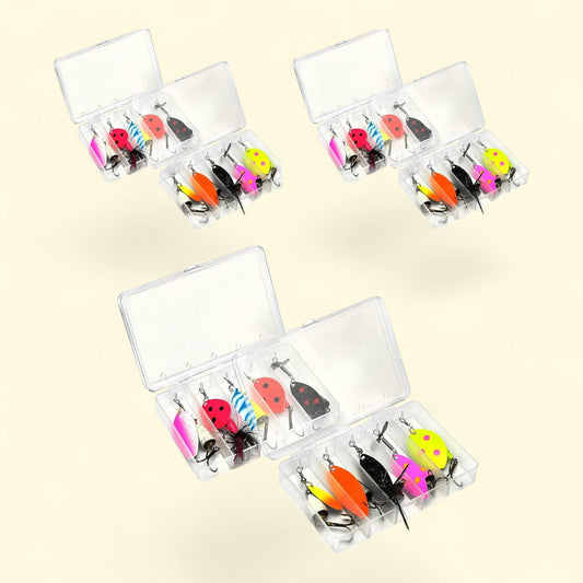 Spinnerbait Fishing Lures Set, 30PCS, 6 Tackle Boxes