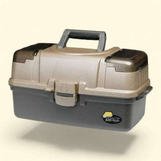 Plano Fishing, Large 3-Tray Tackle Box, Graphite/Sandstone