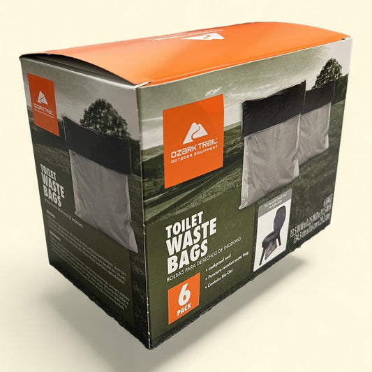 Reliance Double Doodie 2L Portable Camping Toilet Plastic Waste Bags, 6 Pack