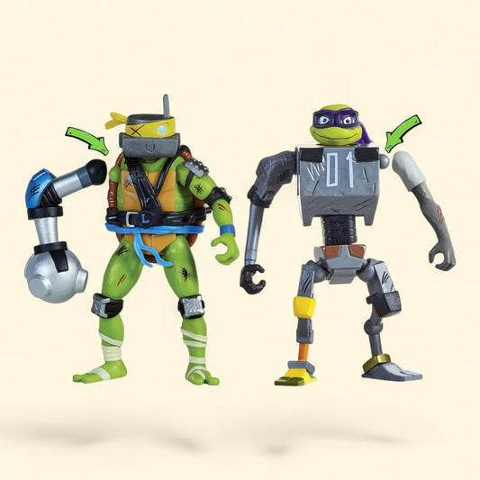 Tales of Teenage Mutant Ninja Turtles: Mutations Mix and Match Leonardo vs. Mechazoid Figure 2-Pack, Standard Size