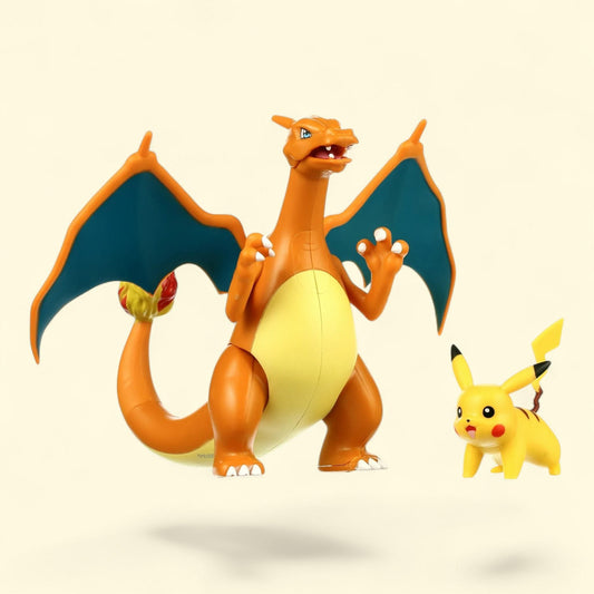Pokemon Battle Figure 2 Pack, 4.5-inch Charizard and 2-inch Pikachu