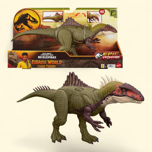 Jurassic World Becklespinax Dinosaur Action Figure Toy, Size: Rampage Strike, 4 years & up